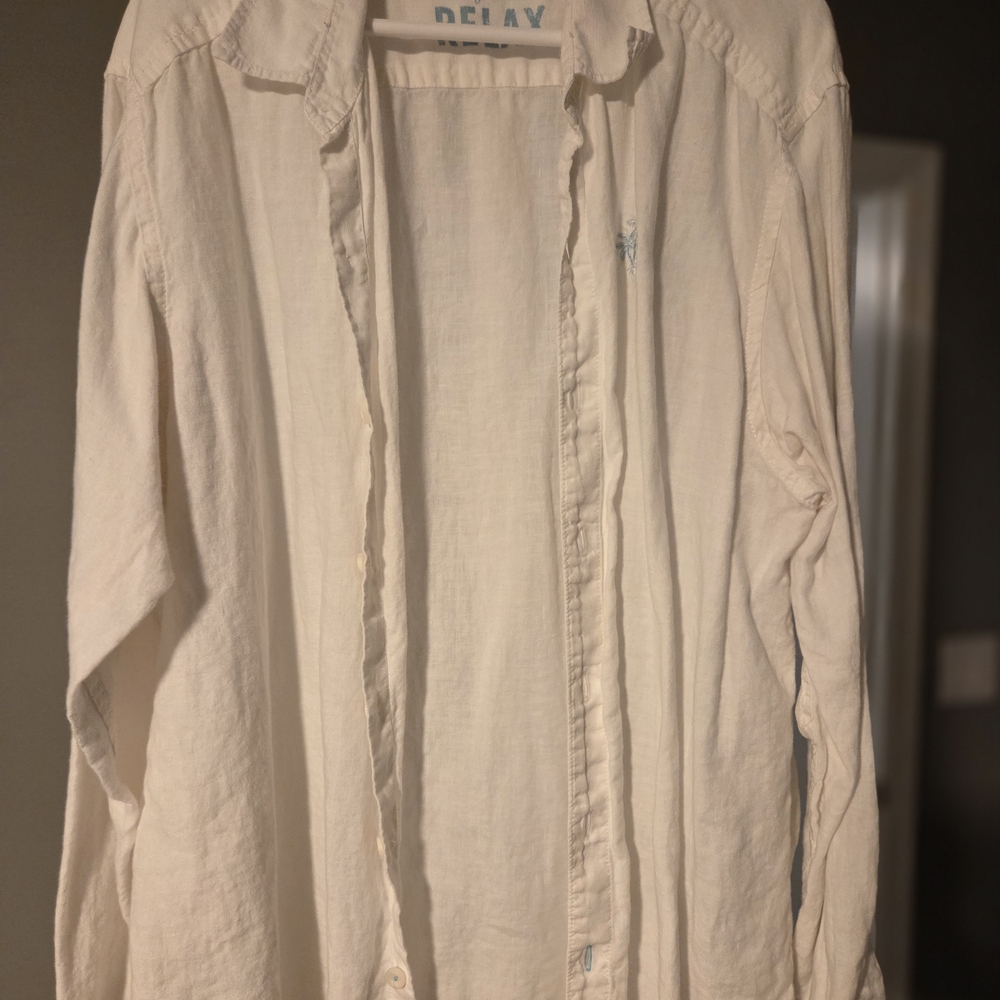 Tommy Bahama Men's White Casual Button Down Shirt